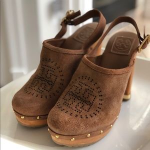 Tory Burch Suede Brayden Clogs